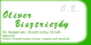 oliver bisztriczky business card